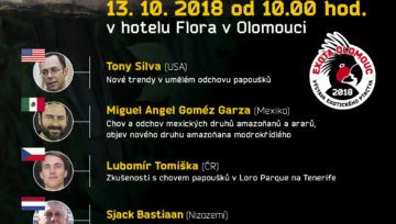 Come to Hear the Expert Speakers at the Exota Olomouc International Bird Show
